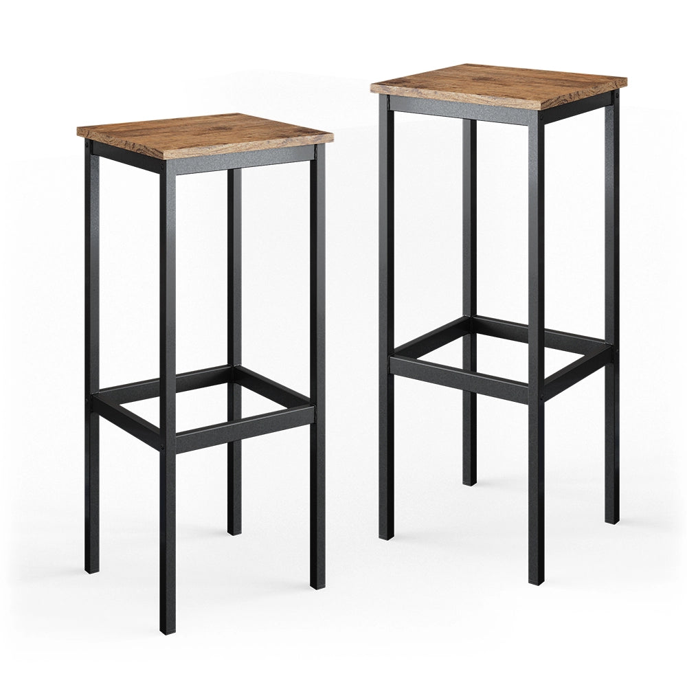 Vicco Set di 2 sgabelli da bar Rovere rustico 32 x 78 cm 2 parti
