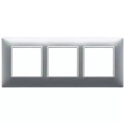 VIMAR PLANA - PLACCA 6M (2+2+2) INT57 ARGENTO OPACO