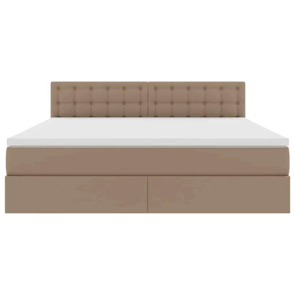 Letto con contenitore e materasso Cappuccino 180 x 200 cm 3370408