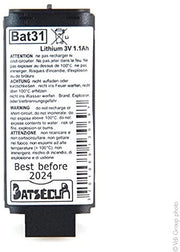 BATSECUR BAT31 BATTERIA PER ANTIFURTO 3V 1AH