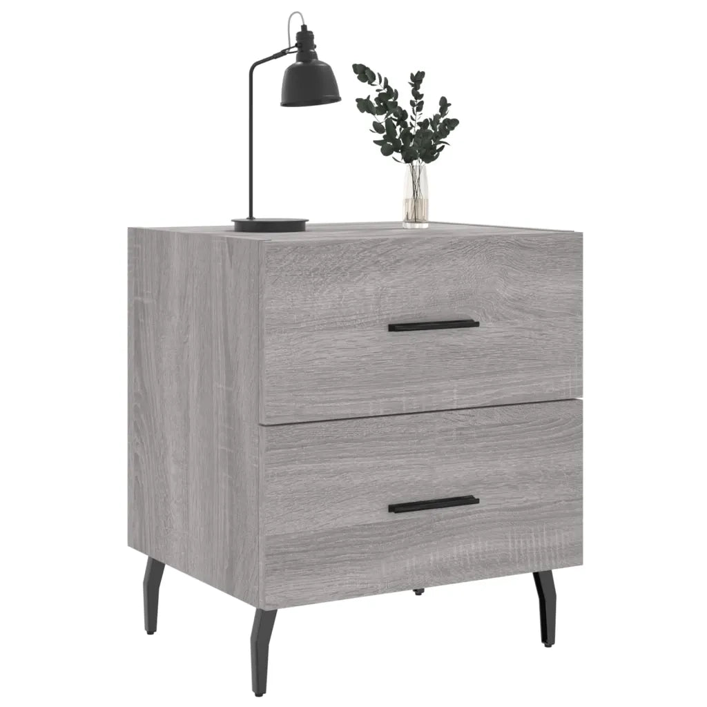 Comodino | Armadio da Notte | Mobiletto da notte Grigio Sonoma 40x35x47,5 cm in Legno Multistrato