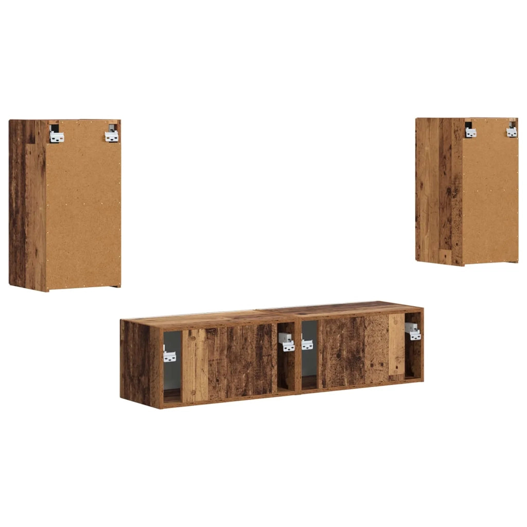 Set mobile TV 4 pcs Legno vecchio Legno multistrato 3409157