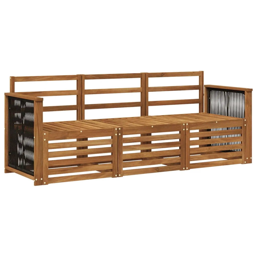 Set divani 3 pz Legno di Acacia Massello 3383960