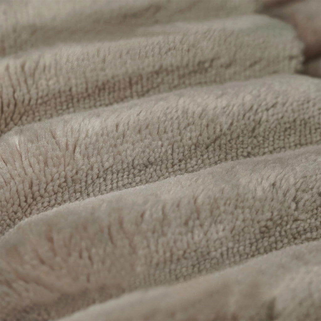 Divano angolare modulare con chaise longue e schiuma elastica in velluto a coste rigato camel