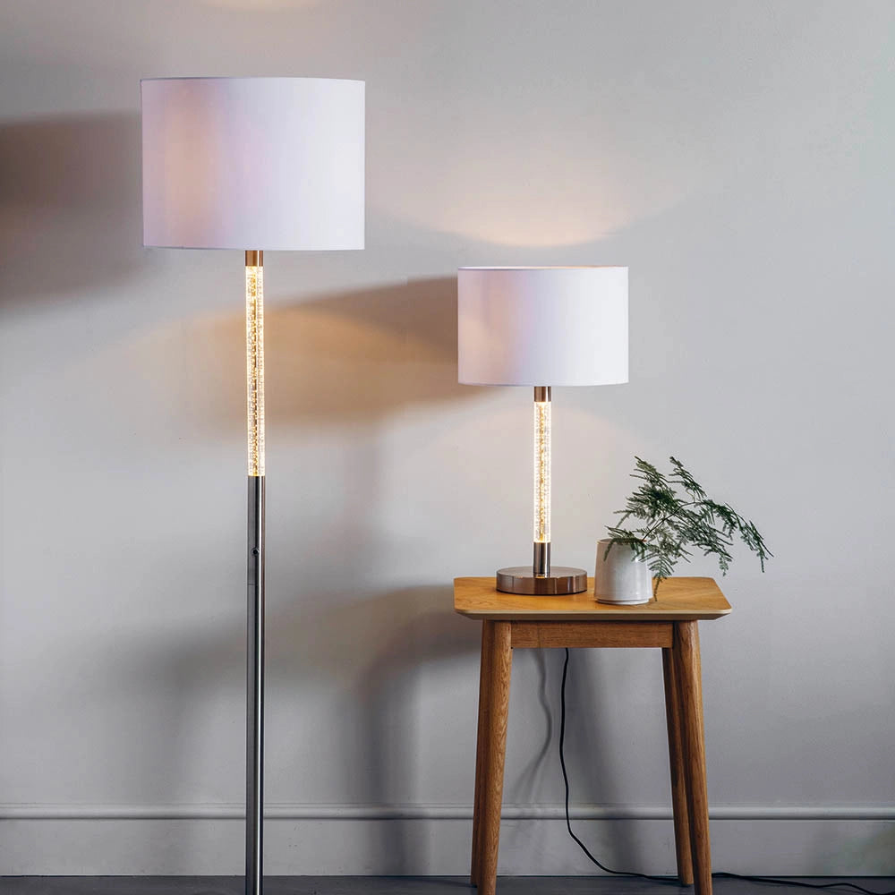 Lampada da tavolo Andromeda Endon cromo satinato LED
