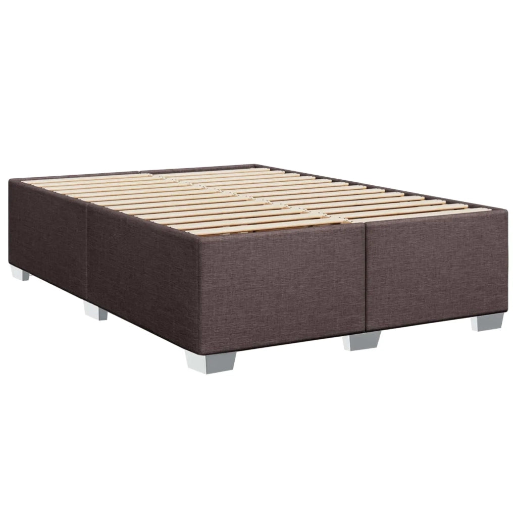 Letto box spring con materasso Marrone Scuro 140 x 200 cm 3454897