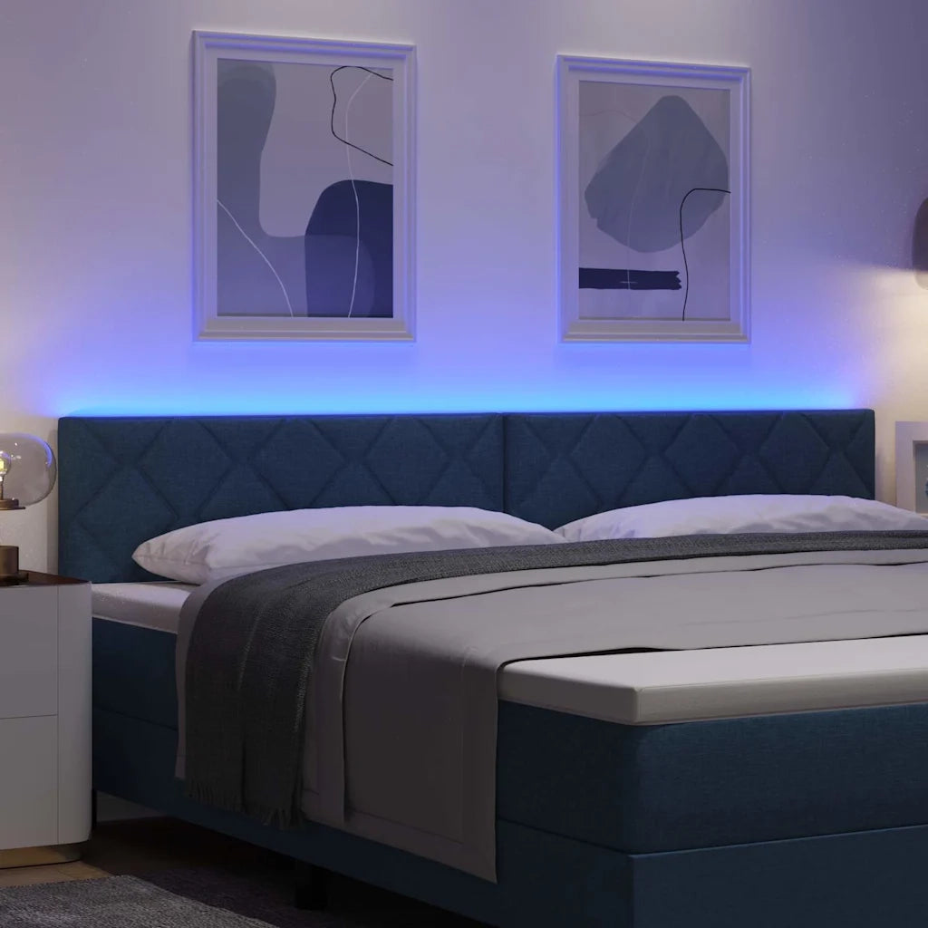 Testiera | Testata LED Blu 200 cm Tessuto