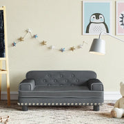 Divano per Bambini-Sofa-Divanetto Grigio Scuro 70x45x30 cm in Velluto