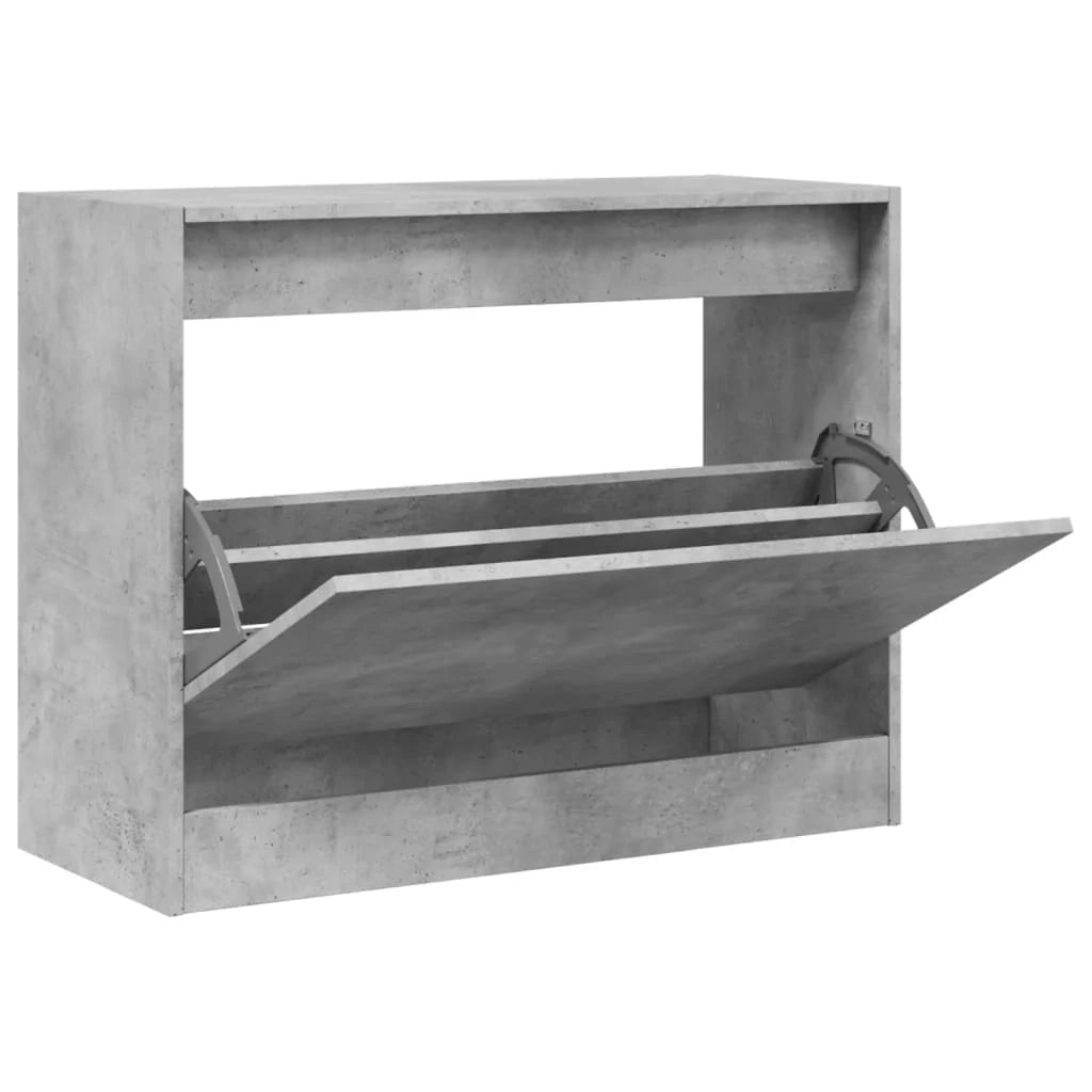 Scarpiera mobiletto portascarpe mobile per ingresso/corridoio/soggiorno 80 x 34 x 63 cm legno ingegnerizzato grigio 02_0021852