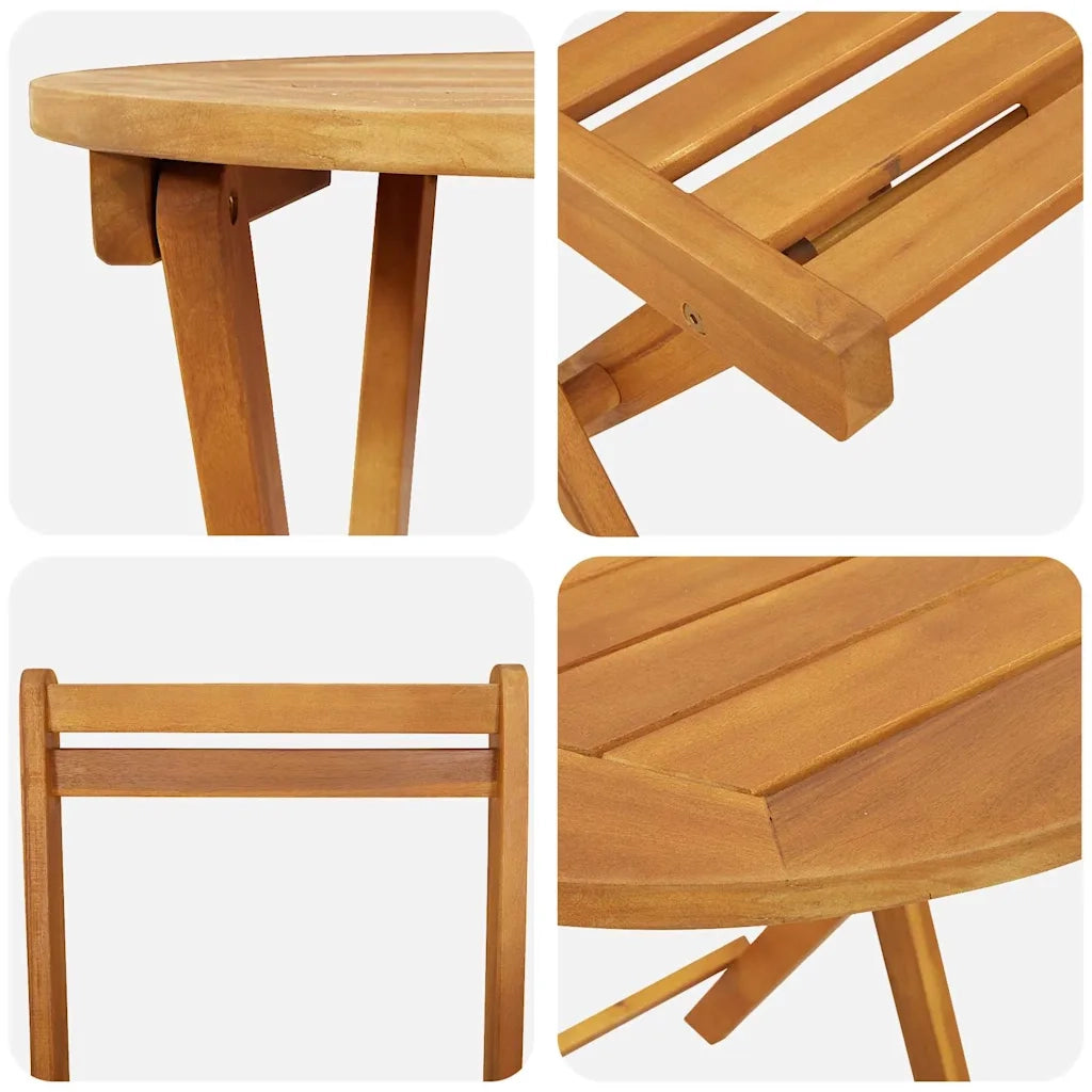 Set da Pranzo per Giardino con cuscino 3 pcs Olio Naturale 4105500