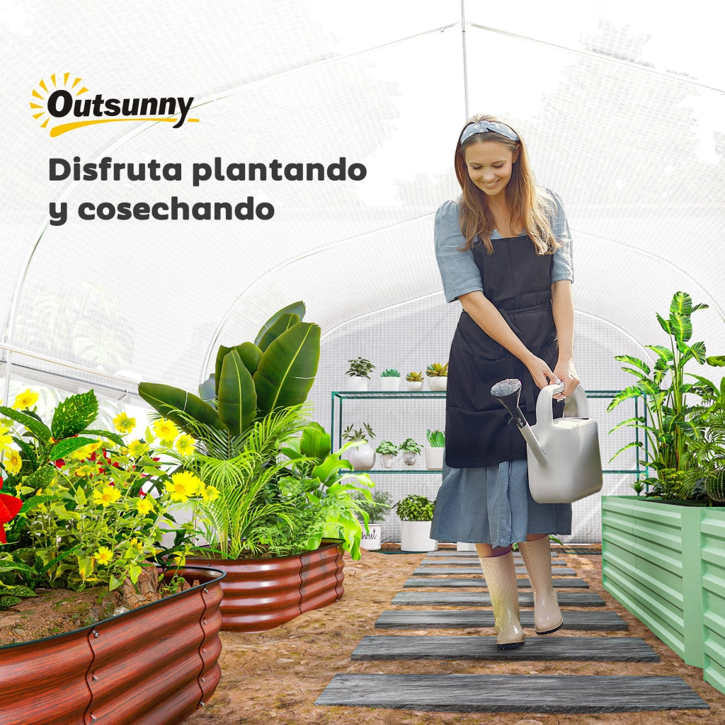 Serra da Giardino 4x3x2 m con 2 Finestre e Porta a Zip ¨C Minimal ¨C Bianco