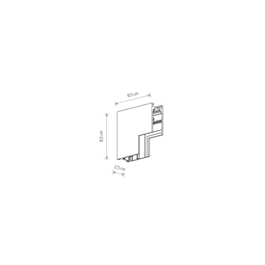 Connettore angolare verticale nero soffitto Nowodvorski LVM Track