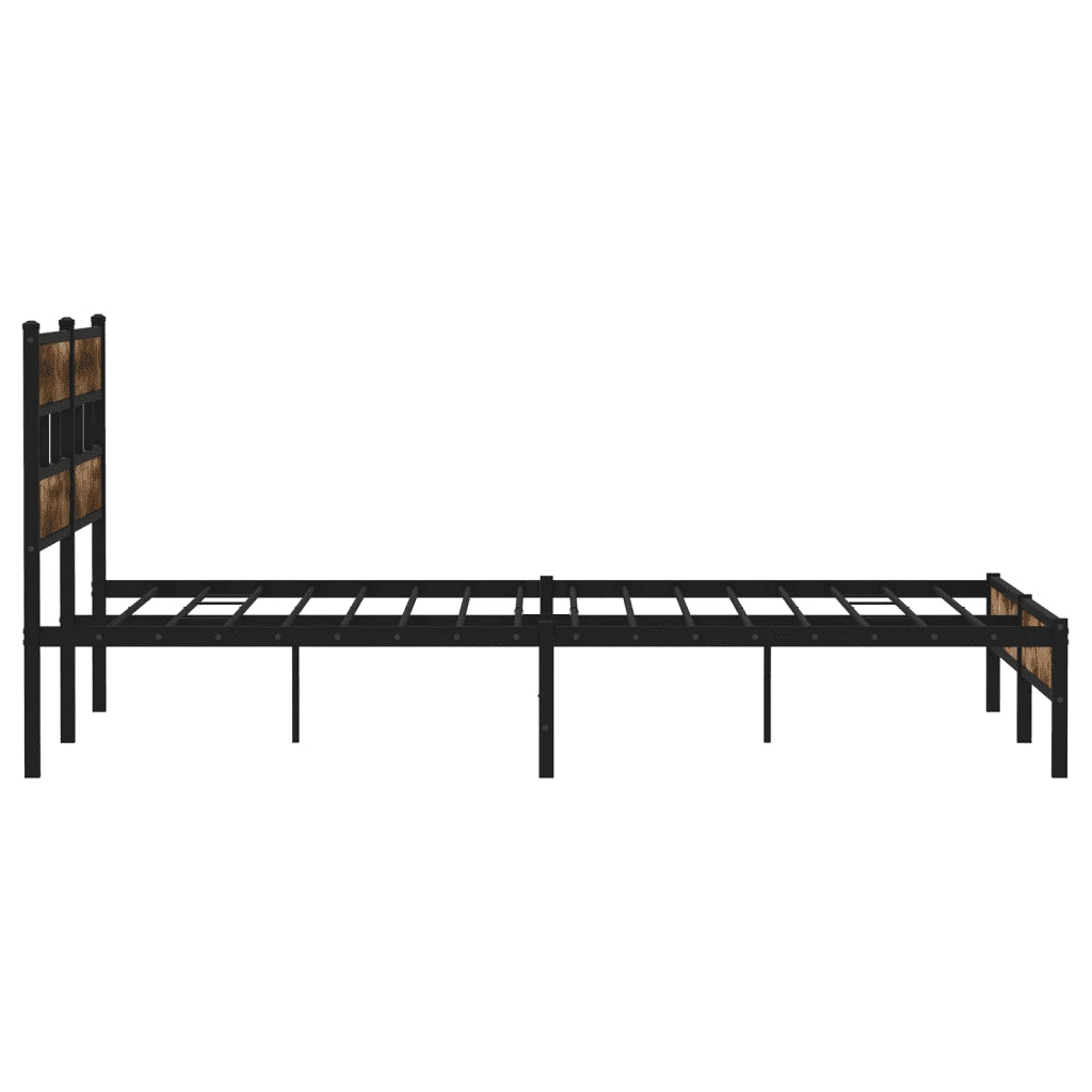Giroletto senza Materaso in Metallo Rovere Fumo 193x203 cm 3308484