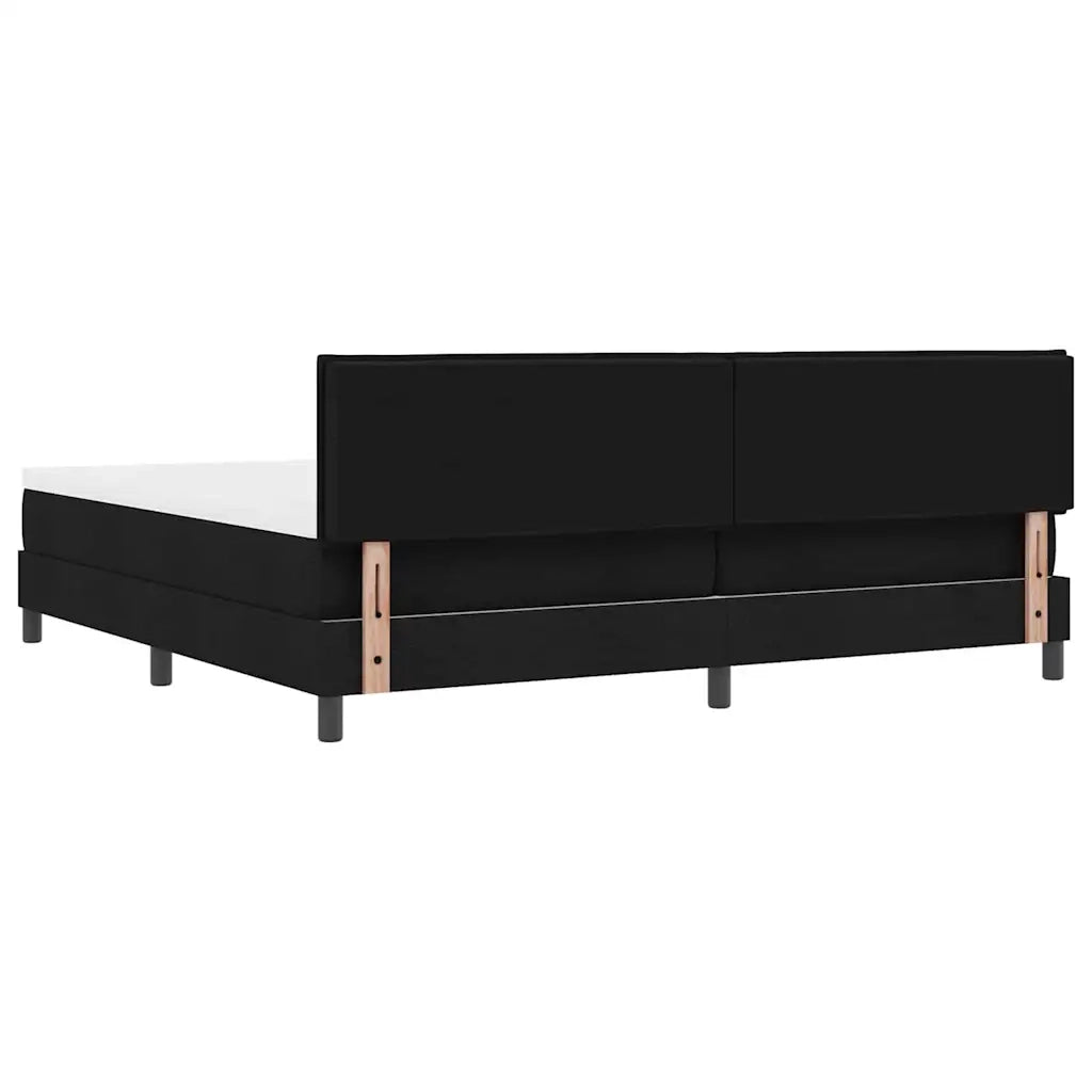 Letto a molle con testiera Nero 200 x 200 cm Tessuto 3338792