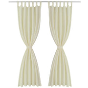Tende Micro-Raso Crema 2 pezzi con Occhielli 140 x 245 cm 130358