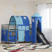 Struttura del letto loft per bambini Nero e Blu 107 x 200 cm