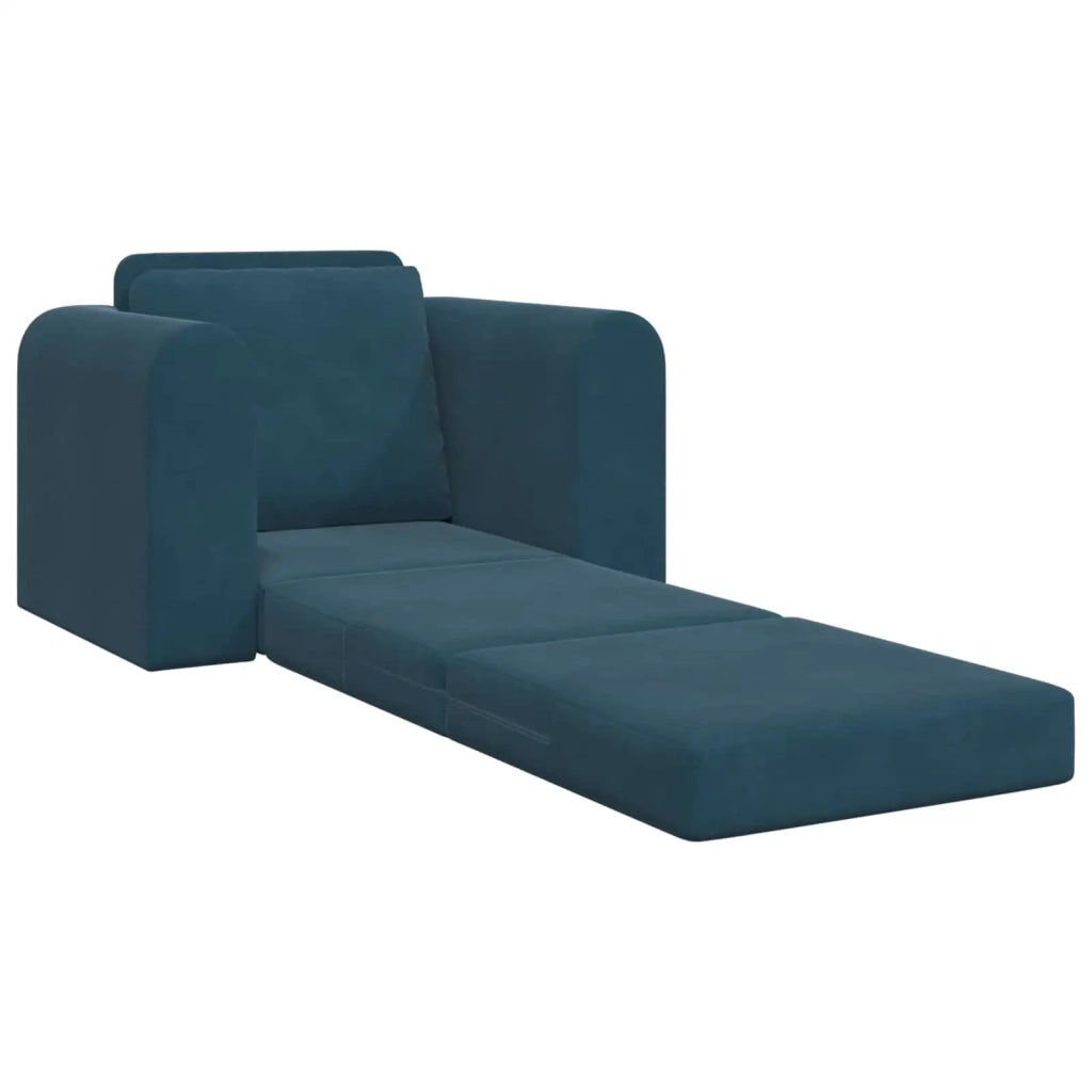 Divano letto Blu 98 x 71 x 83 cm Velluto 4106665
