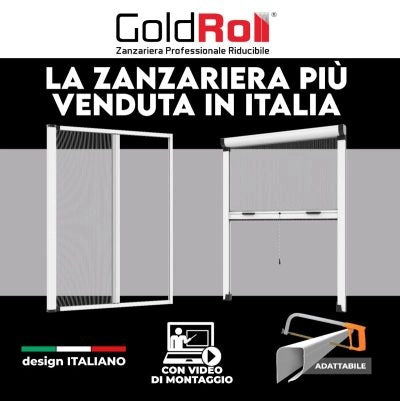 Zanzariera a Rullo Riducibile 160 x 160 Bronzo