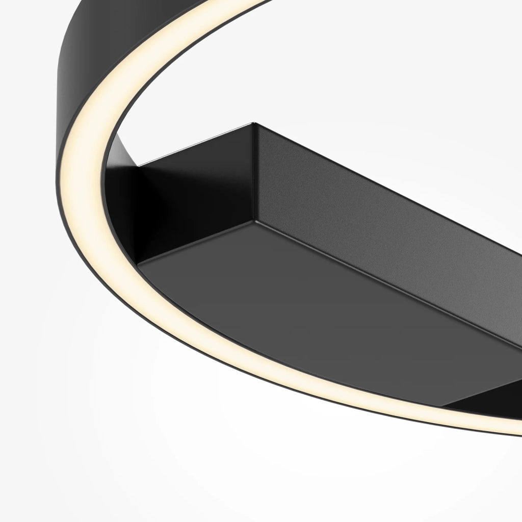 Maytoni Lampada da soffitto Rim 1 luce LED integrato nero alluminio