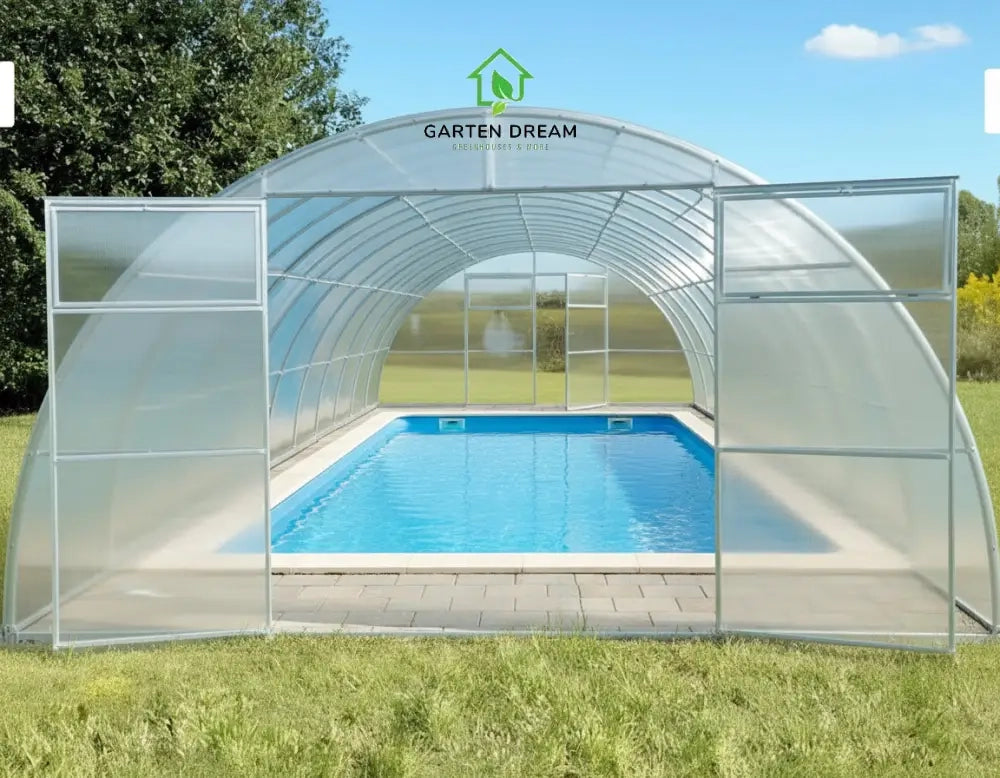 Copertura per Piscina Garten Dream SERENA 4x8 m con Policarbonato 4 mm