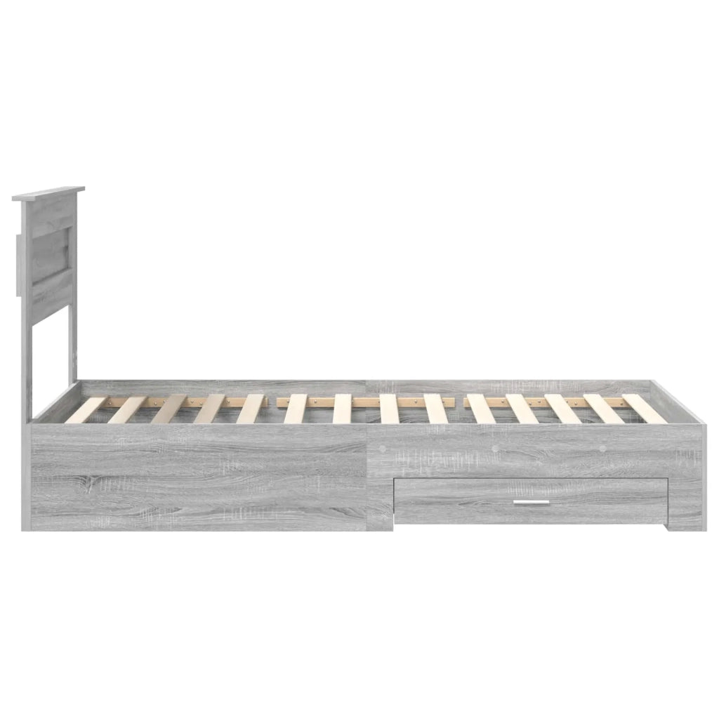 Struttura del letto Grigio Sonoma 90 x 200 cm Legno multistrato 3410040