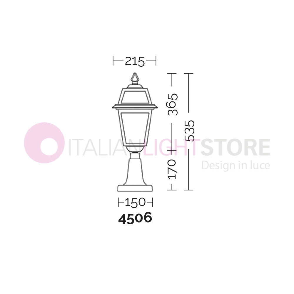 ARTEMIDE ANTRACITE Luce da cancello per Esterno Classica Quadrata GARDENLIGHT