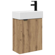 Mobile Bagno | Armadio da bagno con rubinetto Rovere Artigianale
