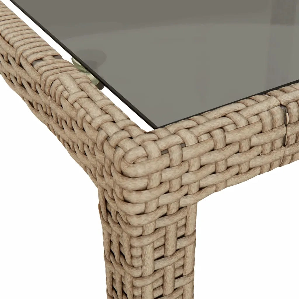 Set da Pranzo da Giardino 5 pz con Cuscini Beige in Polyrattan 3187350