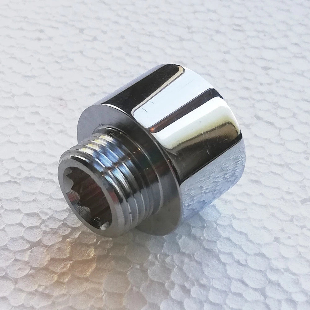 Prolunga ridotta da f 1''x m 3/4'' in ottone cromato