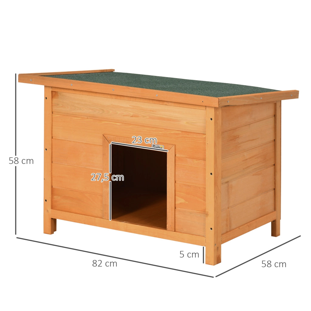 Casetta per Cani ¨C zephmum ¨C Legno, Giallo, 82x58x58 cm