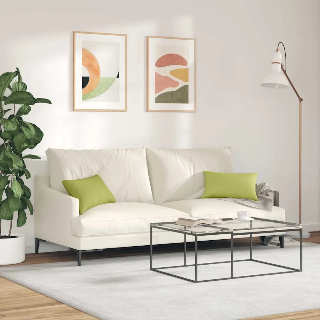 Cuscini da Divano 2 pcs Verde chiaro 50 x 30 cm Tessuto 42013620