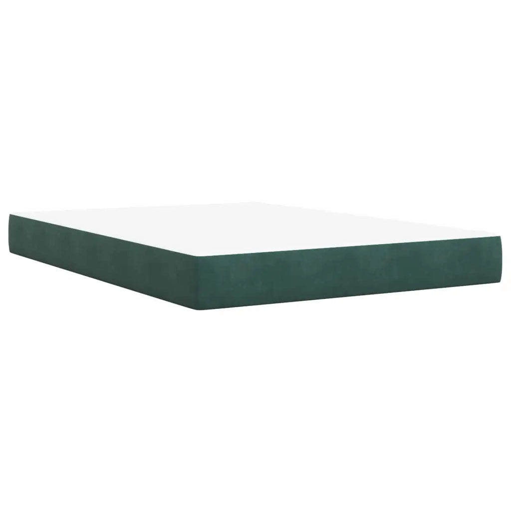Letto ottomano con materasso Verde Scuro 140 x 200 cm Velluto 3456564