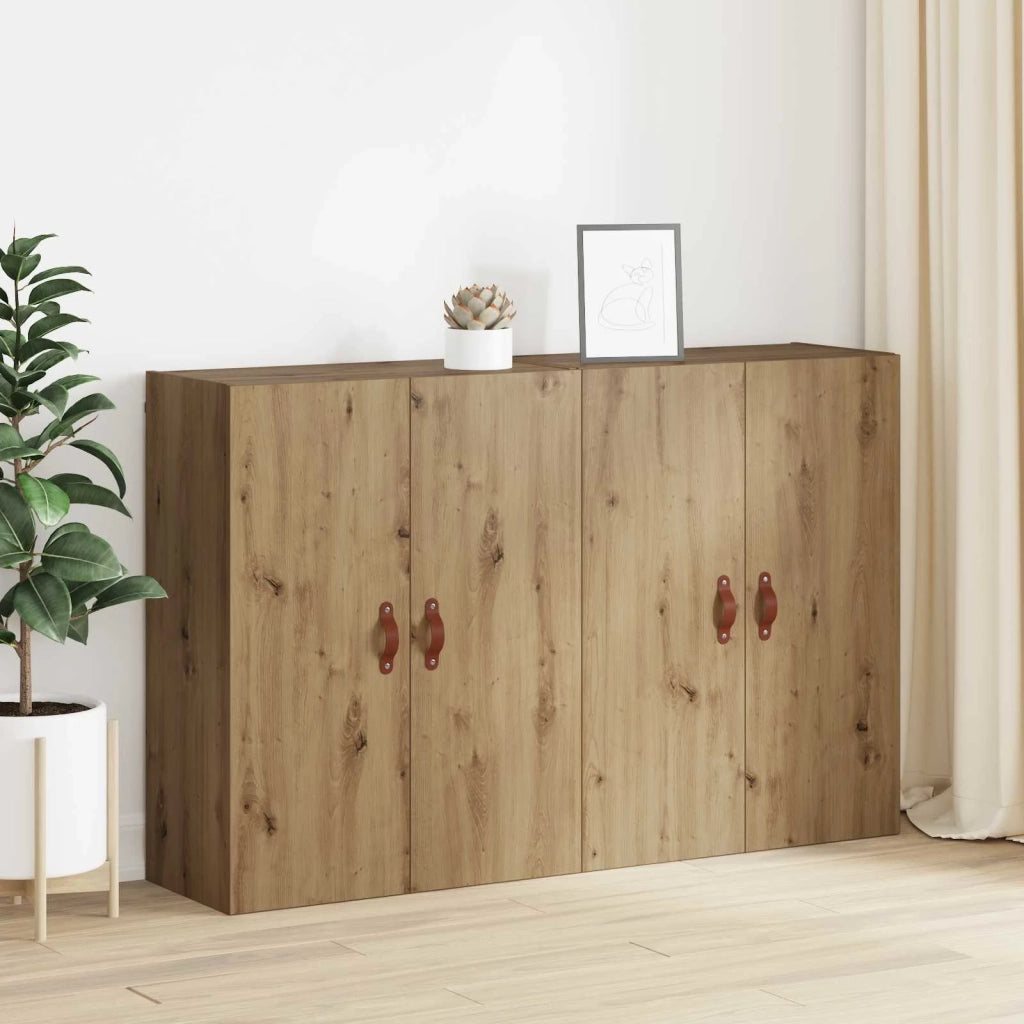Mobiletto a muro 2 pcs Rovere artigianale 69,5 x 34 x 90 cm 3394573