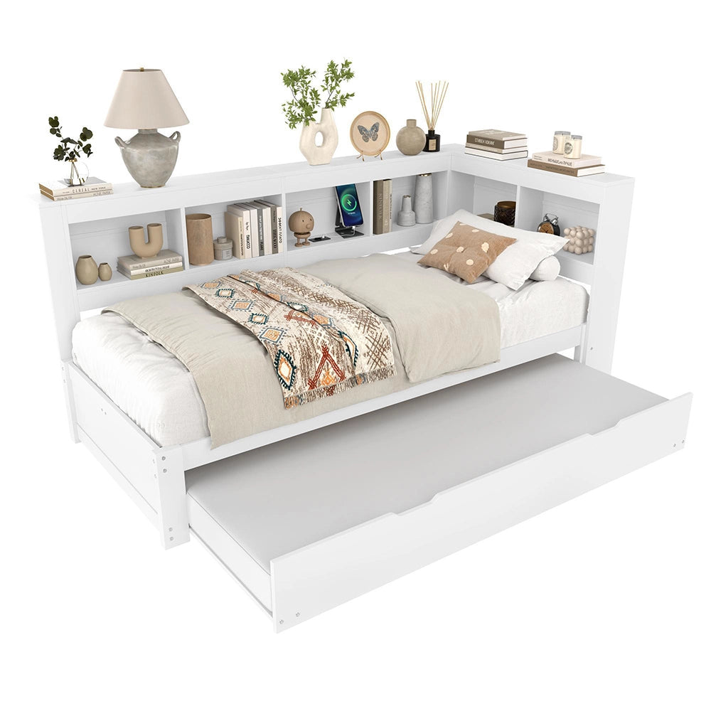 Divano letto 90x200cm?- Xylo - gigogne USB bianco