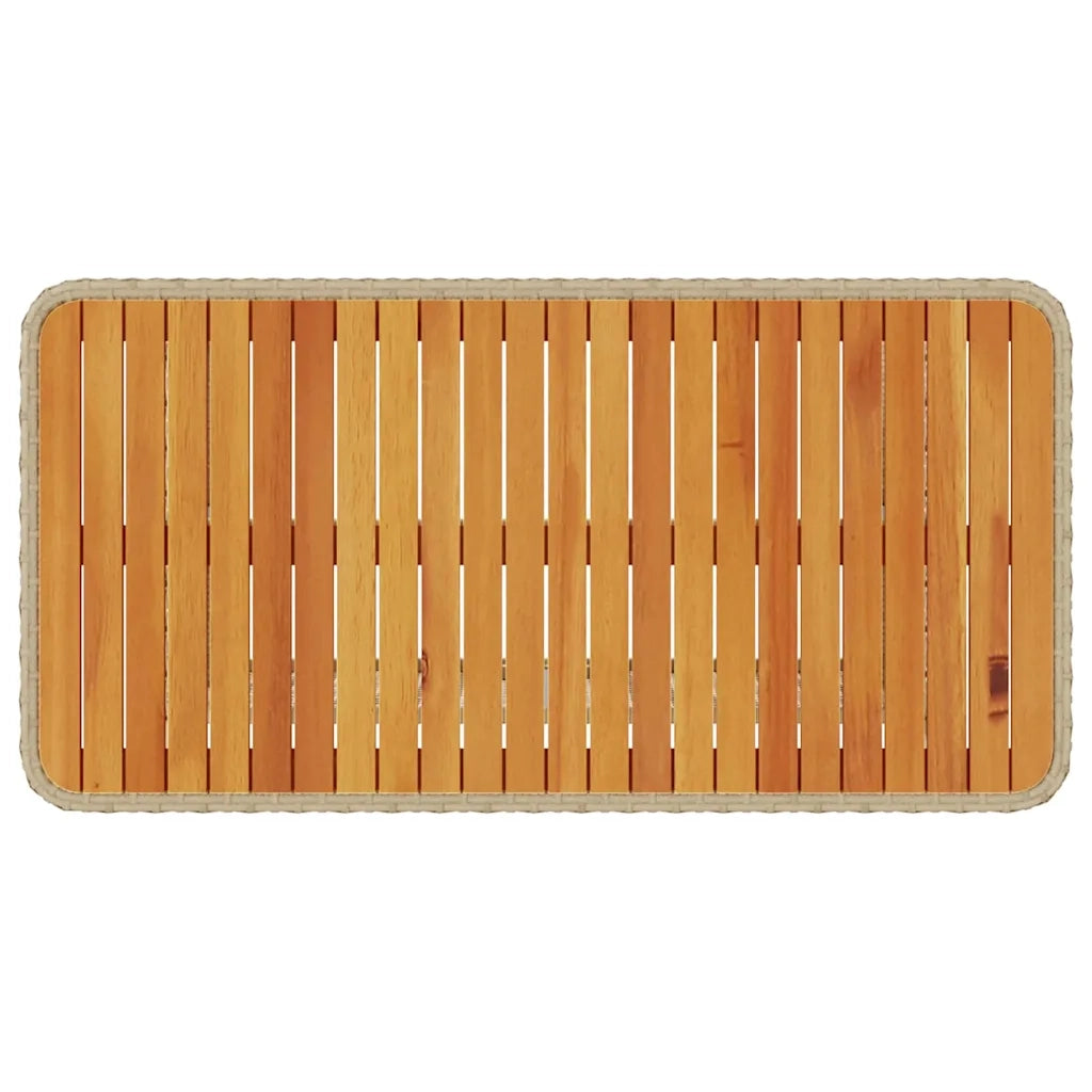 Set da Pranzo per Giardino Beige polyrattan 42007924