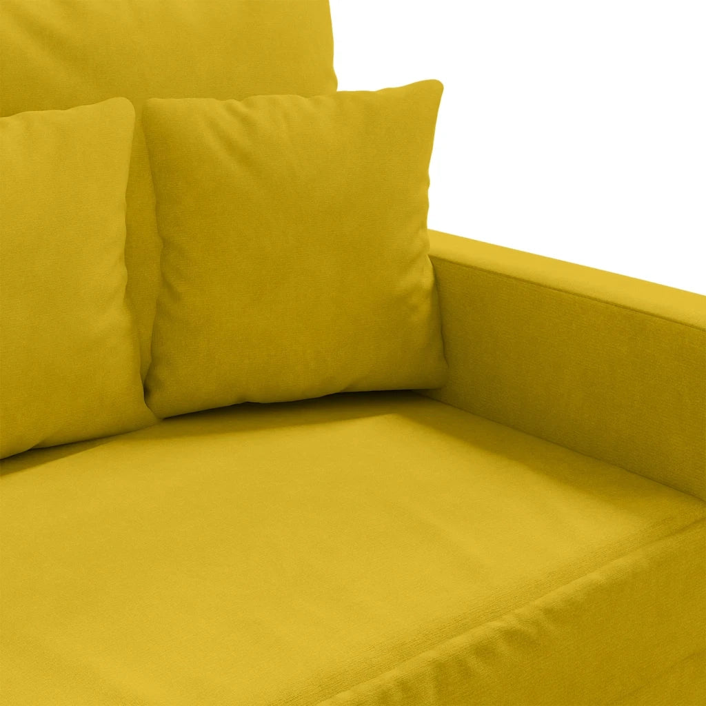Poltrona | Sedia Relax Giallo 60 cm Velluto