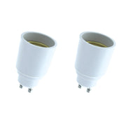 2 Pezzi Portalampade Adattatori Convertitore Lampada Attacco GU10 a E27