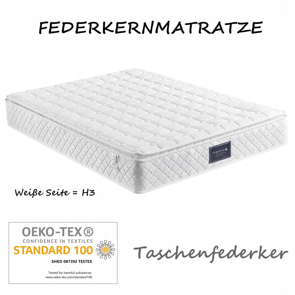 Letto imbottito 160x200 grigio con USB, telaio - Xylo