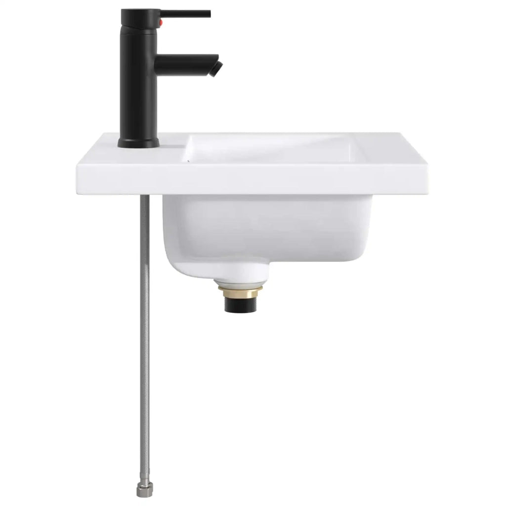 Lavabo da bagno Nero Opaco 42 x 40 x 16,5 cm Metallo 890229