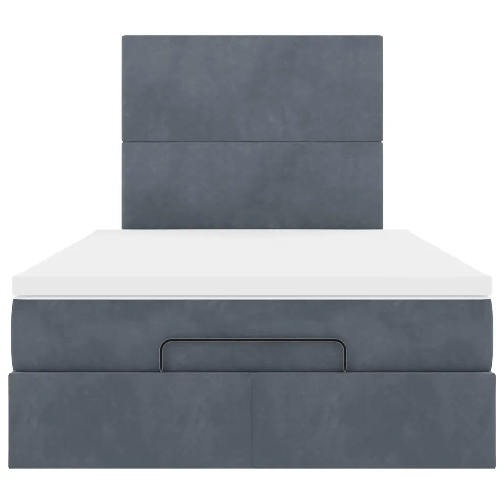 Struttura Letto Pouf con Materassi 120x200 cm Velluto 3313392