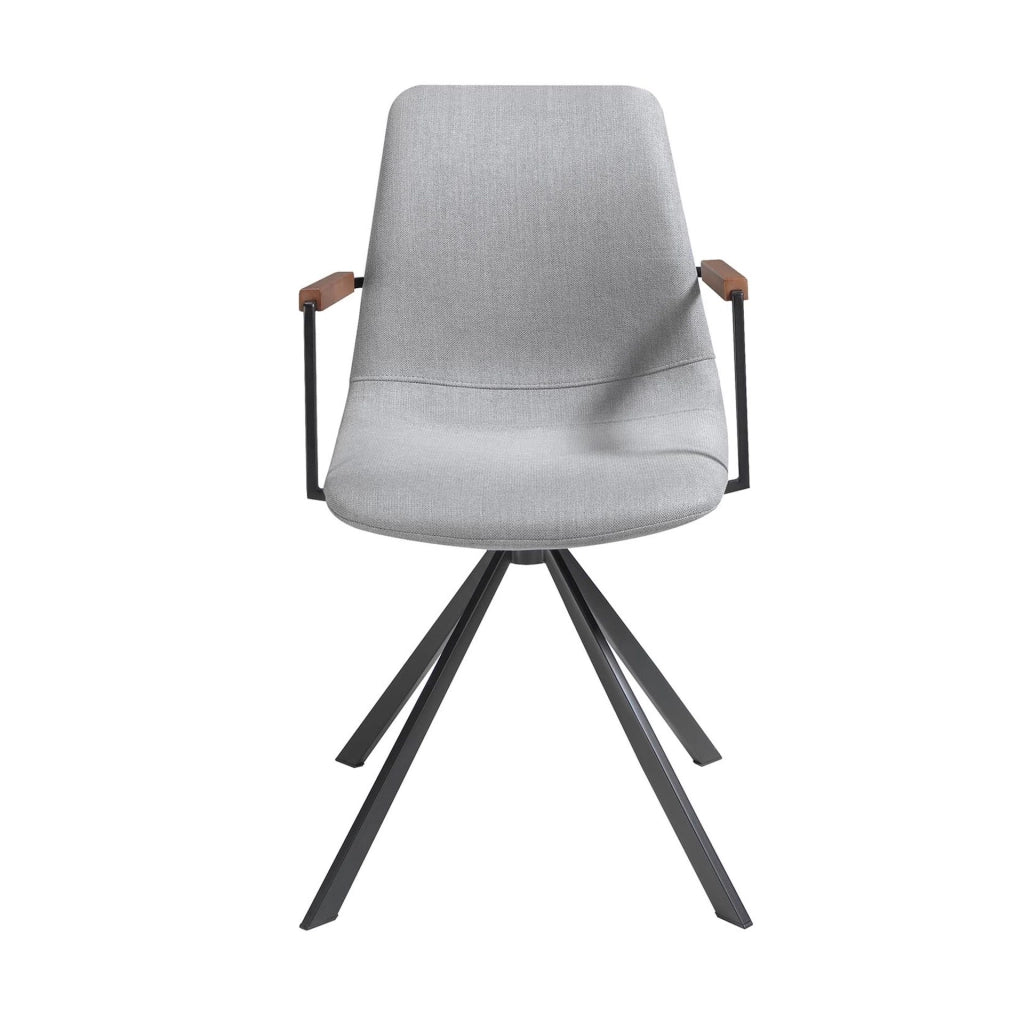 Sedia girevole in tessuto grigio scuro