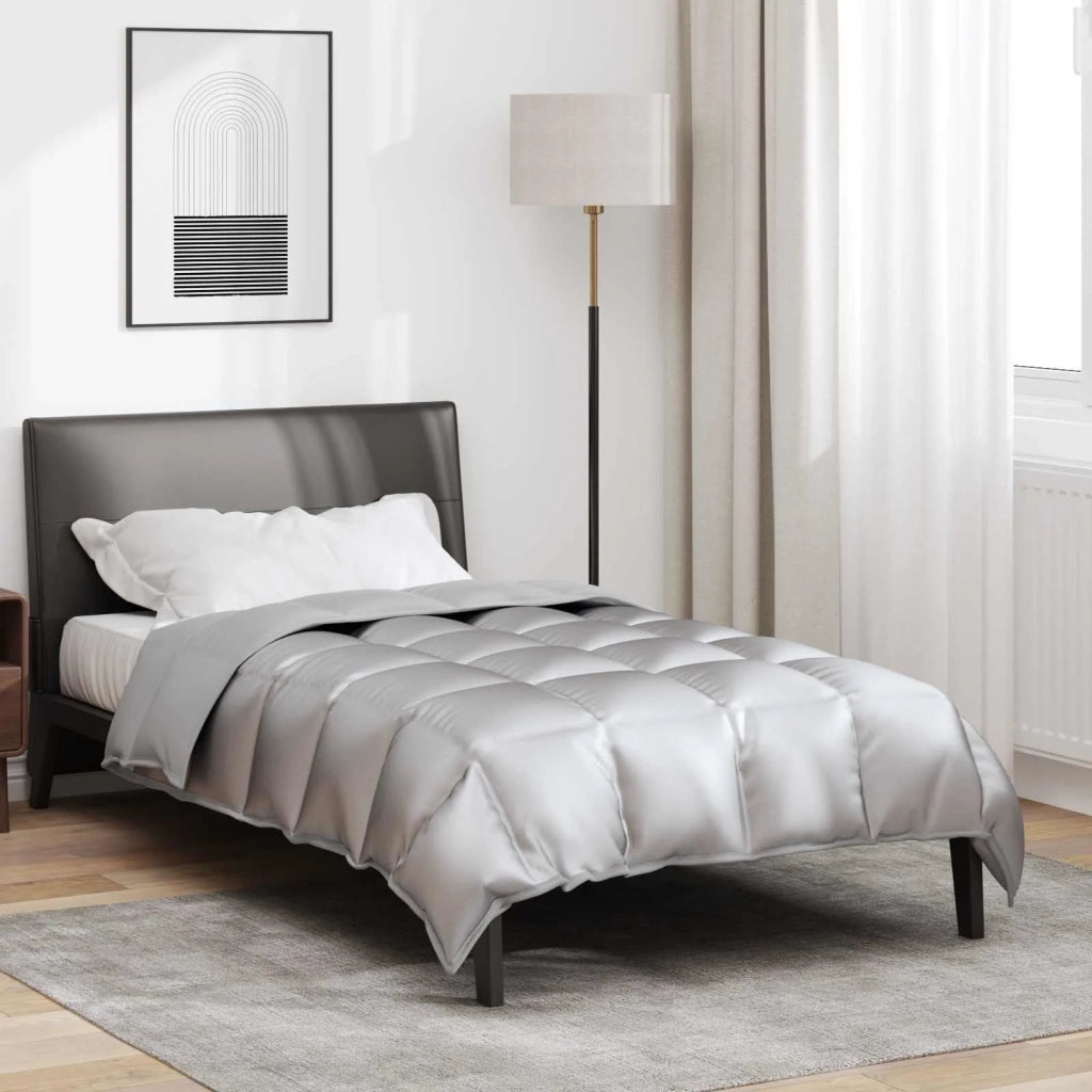 Piumone | Duvet Invernale Argento 135 x 200 cm Satin e Micropile