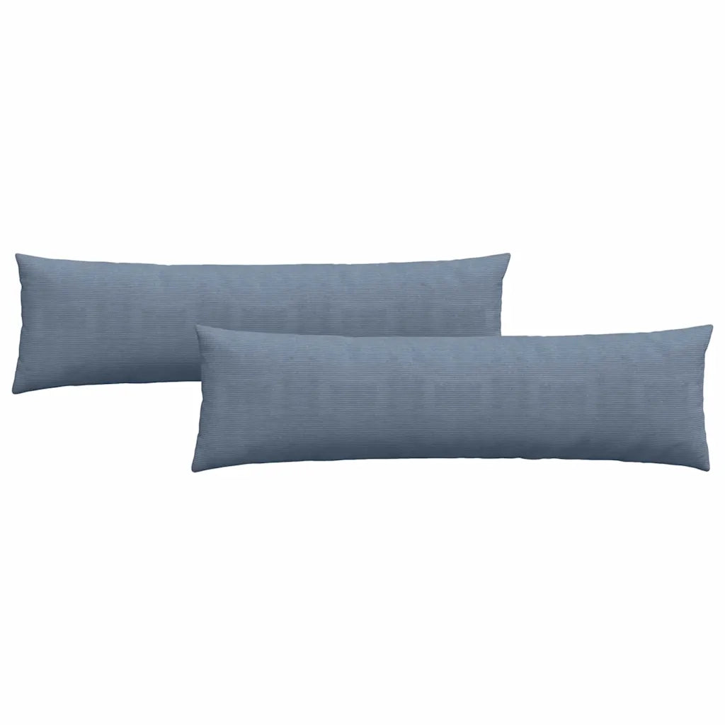 Cuscini da Divano 2 pcs Blu 145 x 40 cm Tessuto in Cords 42013863