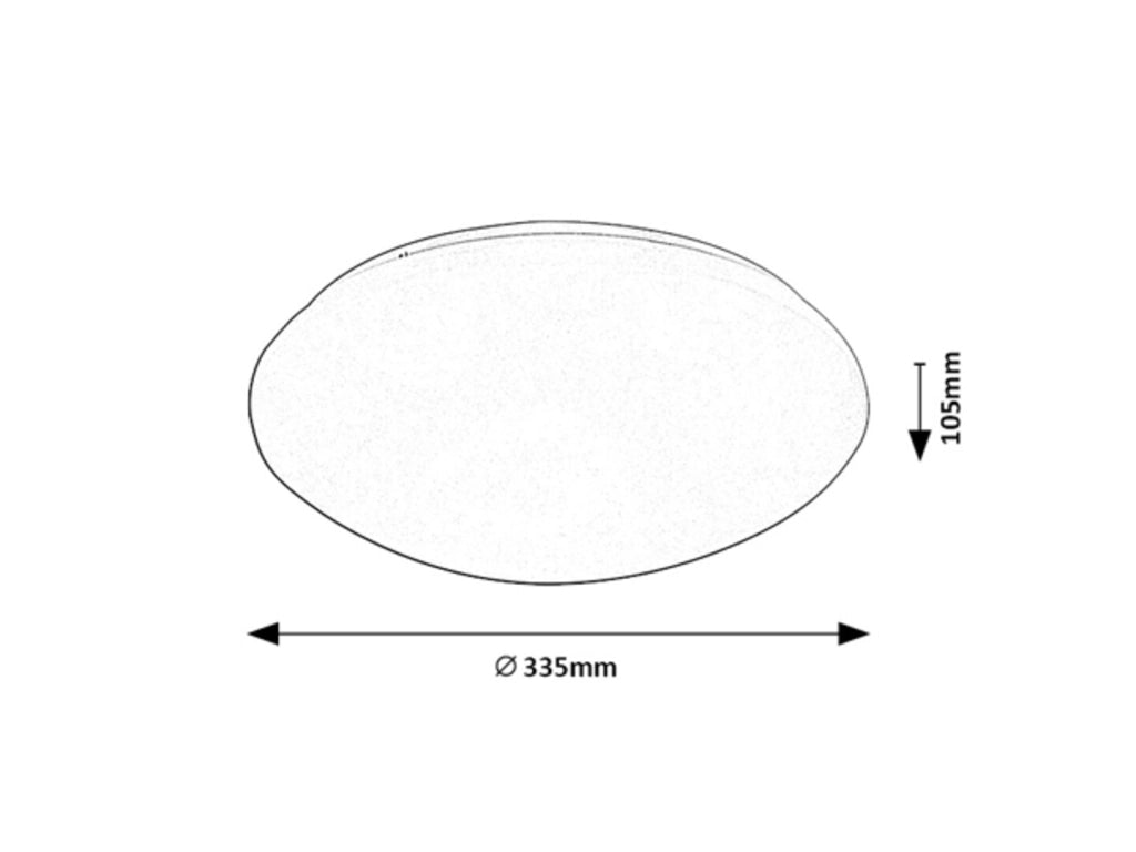 Plafoniera LED rotonda 33,5cm 18W bianca IP44 Rabalux