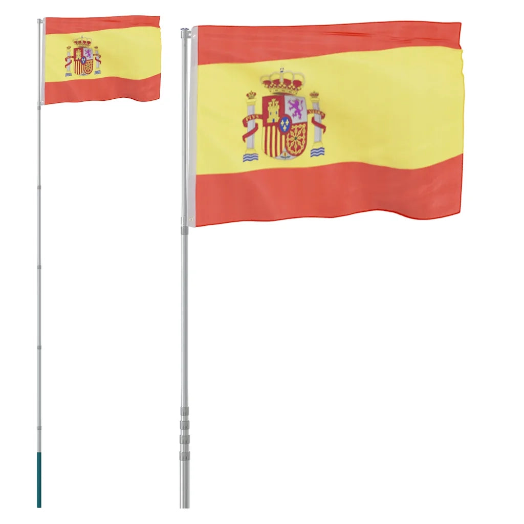 Asta e Bandiera Spagna 5,5 m Alluminio 3147138
