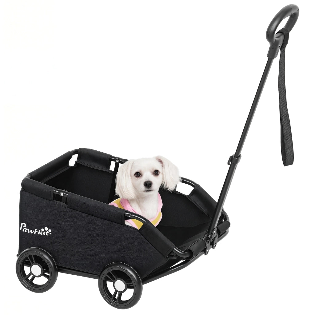 Carrello per cani pieghevole 4 ruote ¨C Minimal ¨C nero 53x45x28