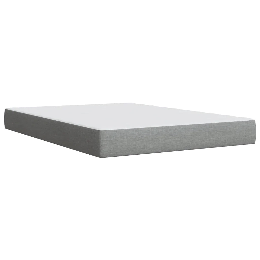 Giroletto a Molle con Materasso Grigio Chiaro 140x200cm Tessuto 3285380