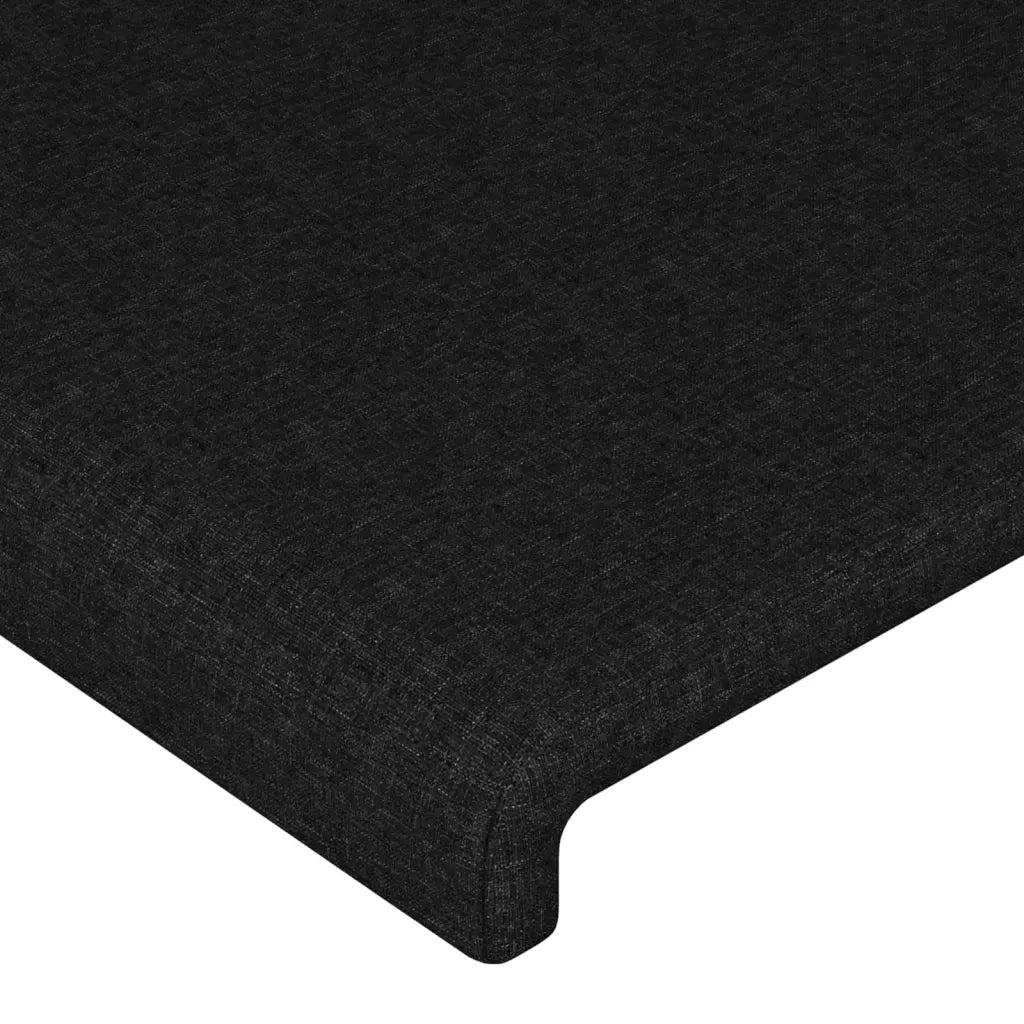 Testiera ad Orecchio Nera 147x16x78/88 cm in Tessuto 3118488