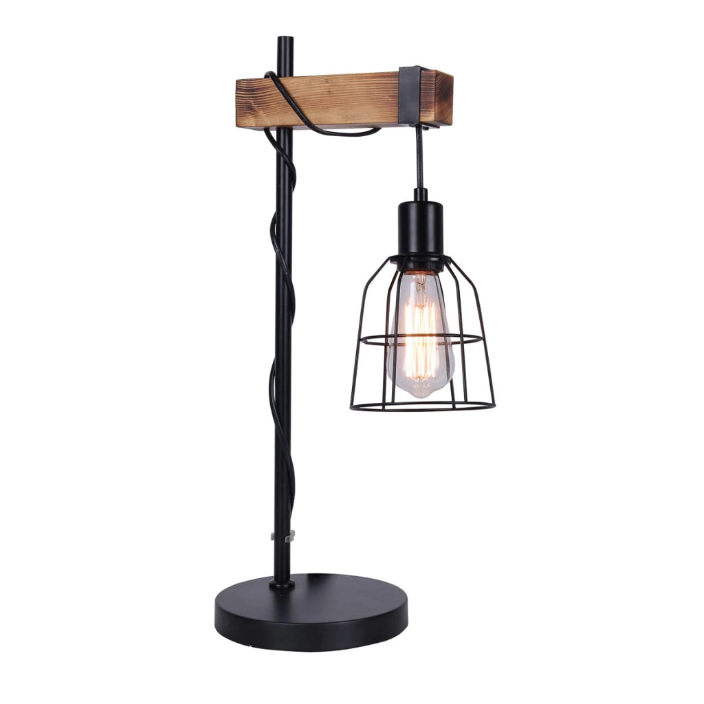 Lampada da tavolo Italux Ponte industriale nera E27
