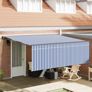 Tenda Retrattile Blu e Bianco 400 × 300 cm 3330487